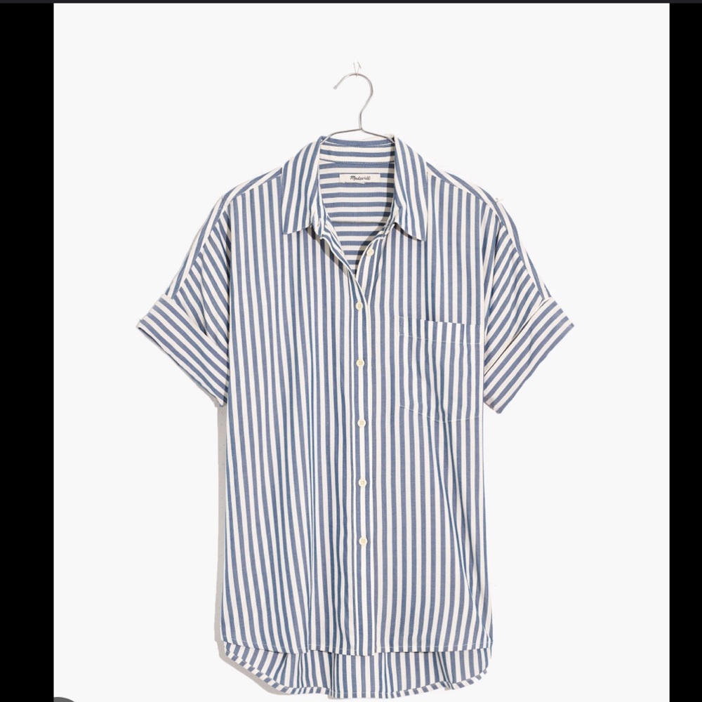 Courier pleated back stripe shirt